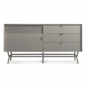 [floor] Dang 1 Door / 3 Drawer Console - Risk Averse Grey