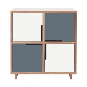 [floor]Modu-licious #3 - Walnut / Grey Blue +White